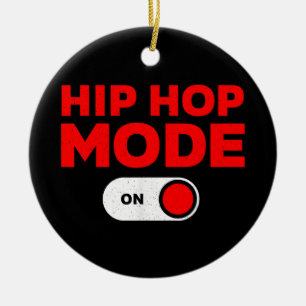 Funny Hip Hop Design For Men Women 90s Hip Hop Dan Ceramic Ornament