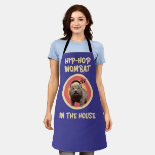 Funny Hip-hop Wombat in the House Apron