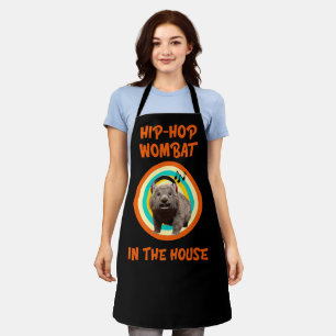 Funny Hip-hop Wombat in the House Apron