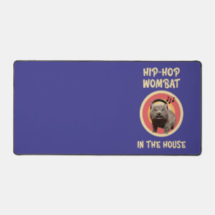 Funny Hip-hop Wombat in the House Desk Mat