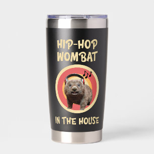 Funny Hip-hop Wombat in the House Insulated Tumbler