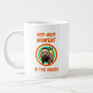 Funny Hip-hop Wombat in the House Large Coffee Mug