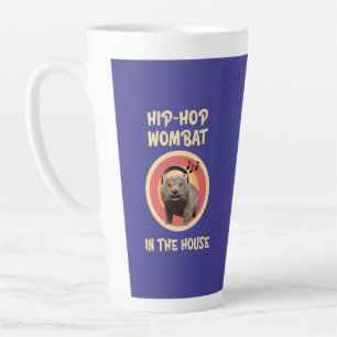 Funny Hip-hop Wombat in the House Latte Mug