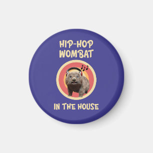Funny Hip-hop Wombat in the House Magnet