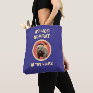 Funny Hip-hop Wombat in the House Tote Bag