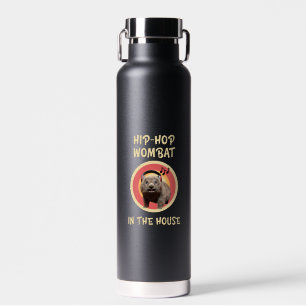 Funny Hip-hop Wombat in the House Water Bottle