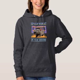 Funny Hip-Hop Wombat Music Lover with Headphones Hoodie