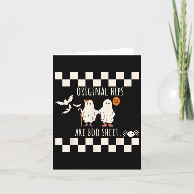 Funny Hip Replacement Hip Surgery Recovery Ghost H Card (Front)