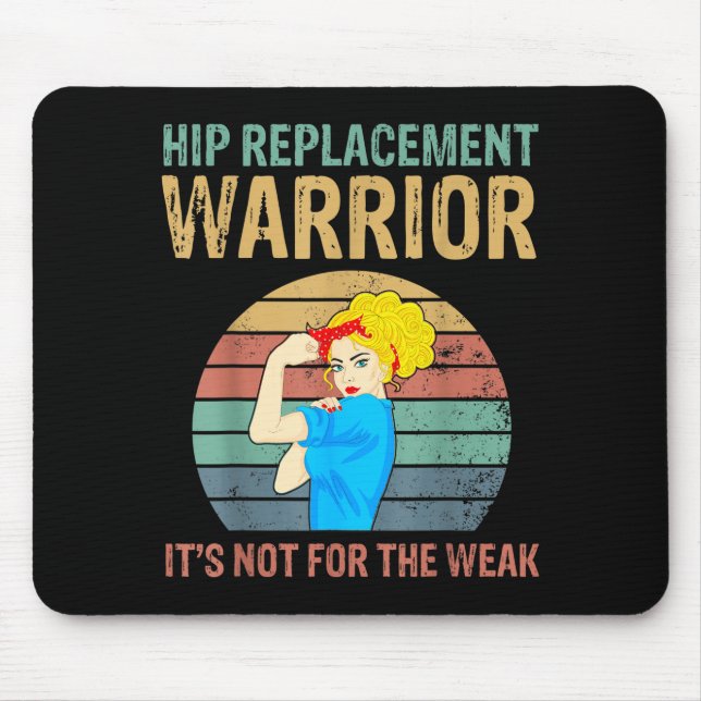 Funny Hip Replacement Warrior New Prosthetic Women Mouse Pad (Front)
