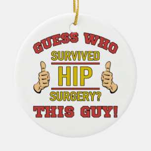 Funny Hip Surgery Ceramic Tree Decoration