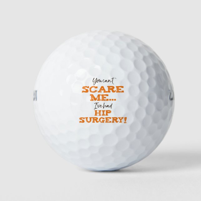 Funny Hip Surgery Recovery ‘Scare’ Golf Balls (Front)
