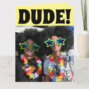 FUNNY HIPPIE LARGE BIRTHDAY CARD FOR HIM