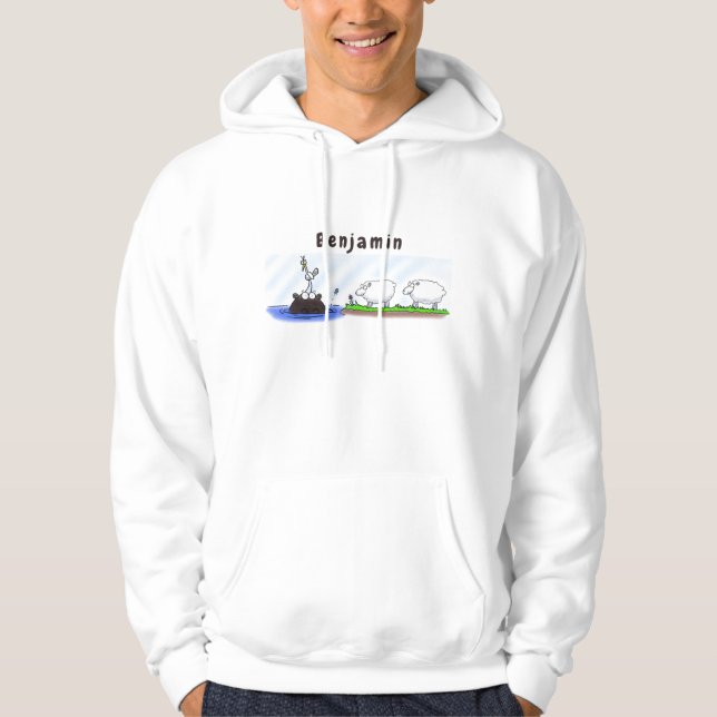 Funny hippo birdie two ewes hoodie (Front)