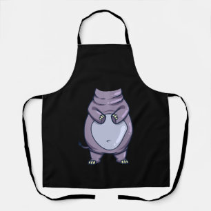Funny Hippo Body Headless Halloween Mammal Costume Apron