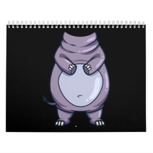 Funny Hippo Body Headless Halloween Mammal Costume Calendar