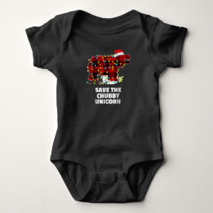 Funny Hippo Christmas Light Matching Family Baby Bodysuit
