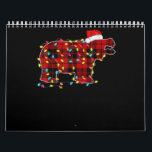 Funny Hippo Christmas Light Matching Family Calendar<br><div class="desc">Funny Hippo Christmas Light Matching Family ! Offering gifts sooner or later does not matter,  it matters that you sincerely gave gifts !!</div>