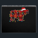 Funny Hippo Christmas Light Matching Family Calendar<br><div class="desc">Funny Hippo Christmas Light Matching Family ! Offering gifts sooner or later does not matter,  it matters that you sincerely gave gifts !!</div>