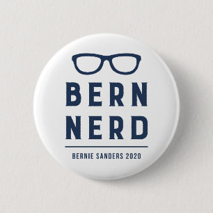 Funny Hipster Bernie Sanders for President 2020 6 Cm Round Badge