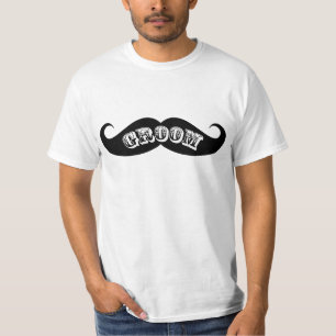 Funny Hipster Groom Moustache T-Shirt