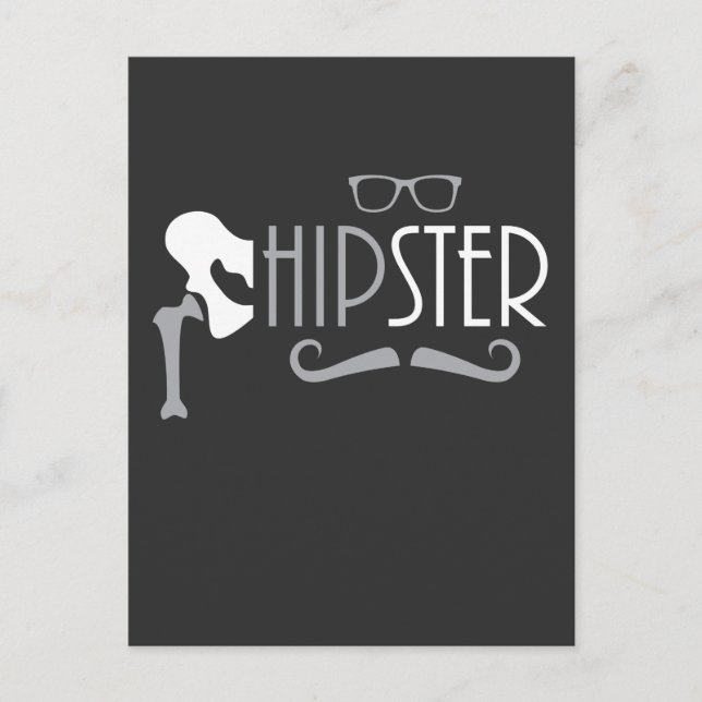 Funny Hipster Hip Replacement Surgery Recovery Postcard (Front)