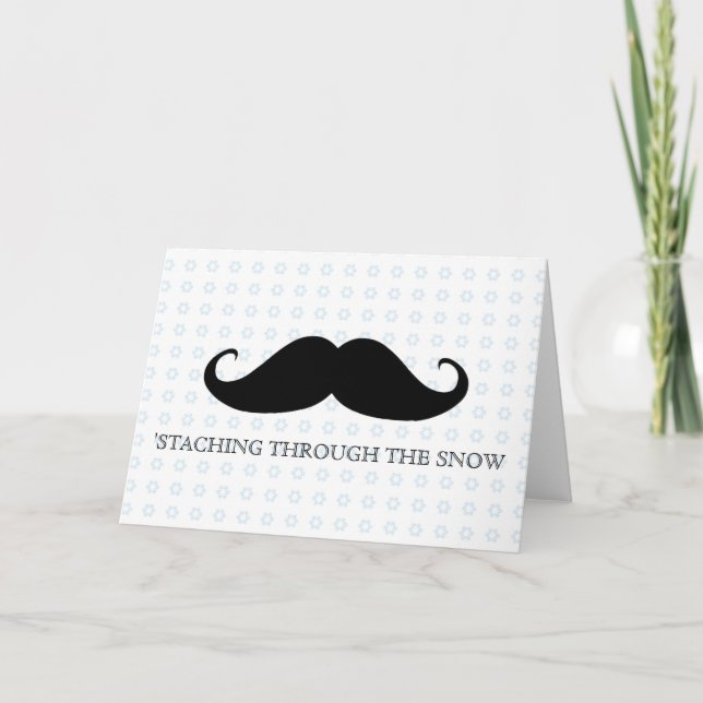 Funny hipster moustache holiday xmas moustaches (Front)