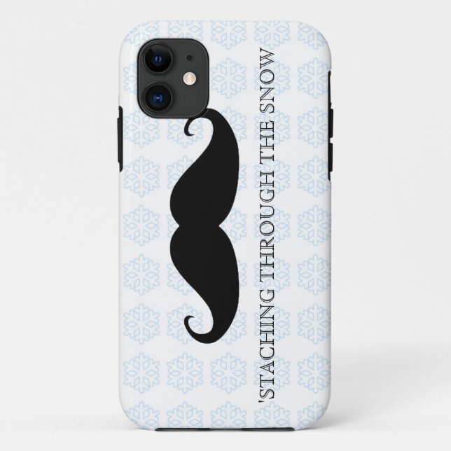 Funny hipster moustache holiday xmas moustaches Case-Mate iPhone case (Back)