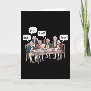 Funny History Teacher Founding Fathers Historical Card