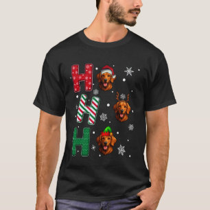 Funny Ho Ho Ho Chesapeake Bay Retriever Dog Christ T-Shirt