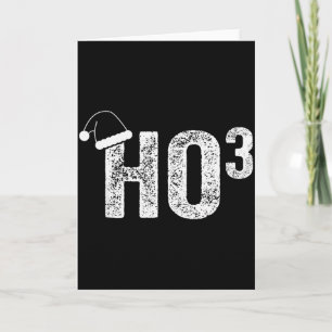 Funny Ho Ho Ho Ho3 Math Teacher Santa Hat Christma Card