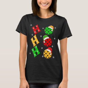 Funny Ho Ho Ho Pickleball Christmas T-Shirt