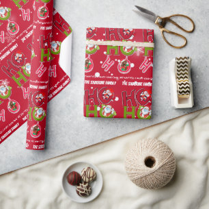 Funny HO HO HO Retro Christmas Festive Holidays Wrapping Paper