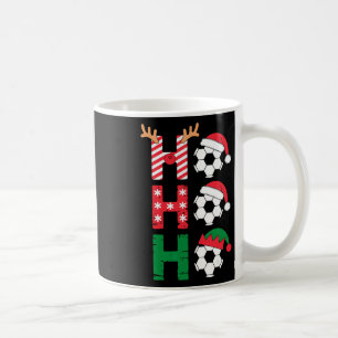 Funny Ho Ho Ho Soccer Christmas Santa Reindeer Elf Coffee Mug