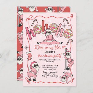 Funny Ho Ho Ho's Friendsmas Adult Christmas Party Invitation