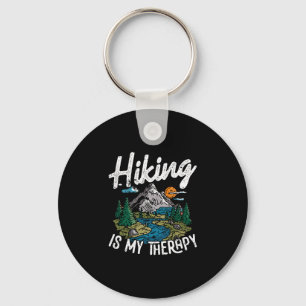 Funny hobby sad face + camping = happy face mood key ring