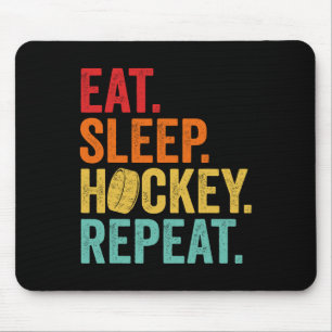 Funny Hockey Art For Boys Kids Men Adult Vintage I Mouse Pad