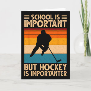 Funny Hockey Art For Boys Men Women Youth Kids Ice Card