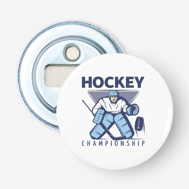 Funny hockey bottle opener (Front)