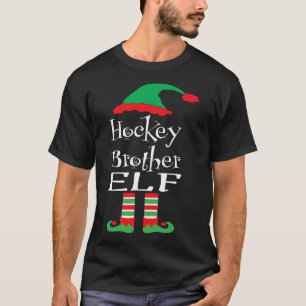 Funny Hockey Brother Elf Shirt Xmas Family Men Tee