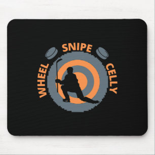 Funny Hockey Celebrations Wheel Snipe Celly Hockey Mouse Pad