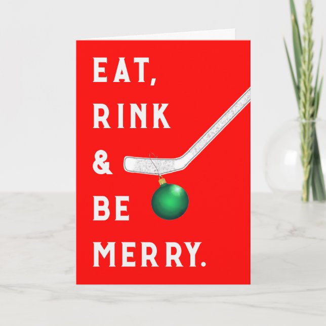 Funny Hockey Christmas Cards (Front)
