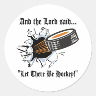 Funny Hockey Classic Round Sticker