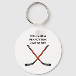 Funny Hockey Design. Feels Like A Penalty Box Kind Key Ring
