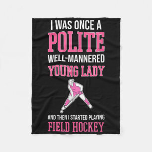 Funny Hockey For Girls Field Hockey For Women Fleece Blanket