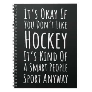 Funny Hockey Gifts Sport Athlete Player Team Black Notebook