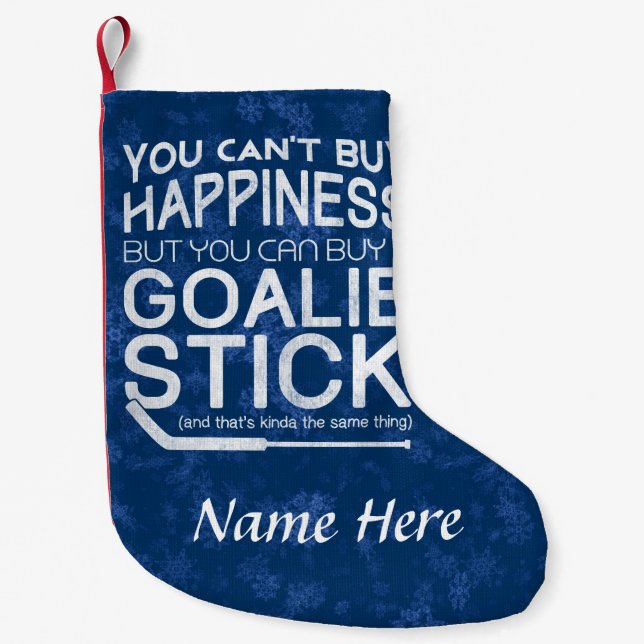 Funny Hockey Goalie Christmas Stocking Customise (Front)