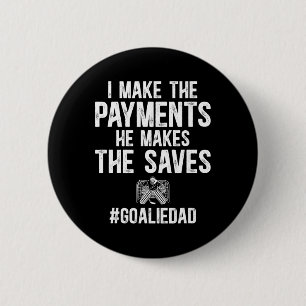 Funny Hockey Goalie Dad Of A Hockey Goalkeeper Fat 6 Cm Round Badge