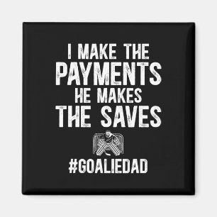Funny Hockey Goalie Dad Of A Hockey Goalkeeper Fat Magnet