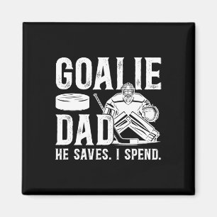 Funny Hockey Goalie Dad Of A Hockey Goalkeeper Fat Magnet
