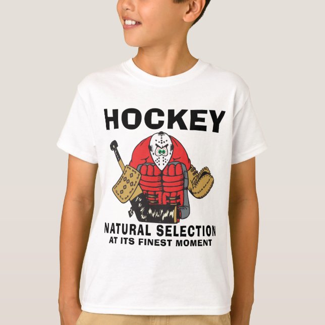 Funny Hockey Goalie Kids T-Shirt (Front)